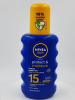 Солнцезащитный спрей NIVEA Sun Protect & Moisture SPF15 200 мл (Германия)