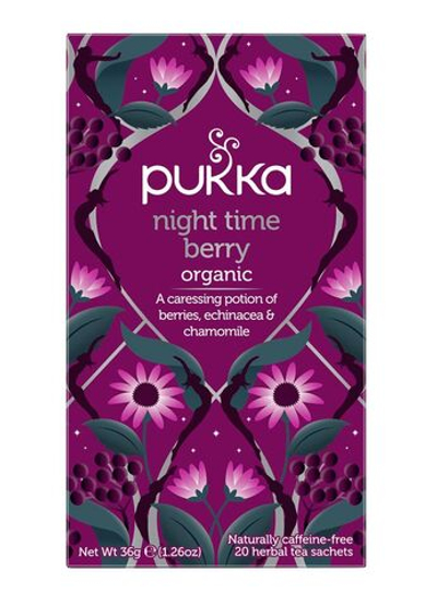Чай Pukka tee Night Time Berry с ягодным вкусом 20 пакетиков 36 г (Из Финляндии)