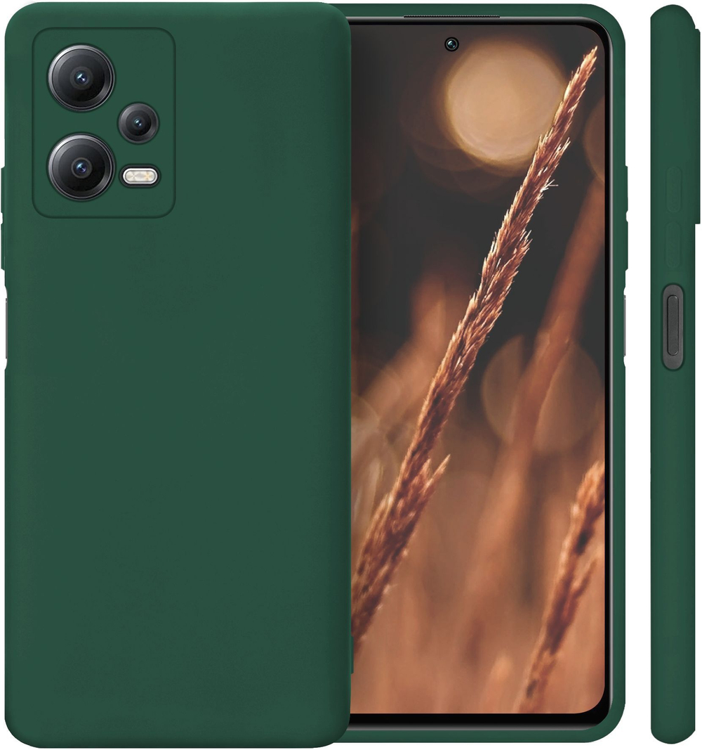 Мягкий Soft Touch чехол из силикона для XIAOMI REDMI NOTE 12 5G / POCO X5 (не PRO!) с бархатной подкладкой