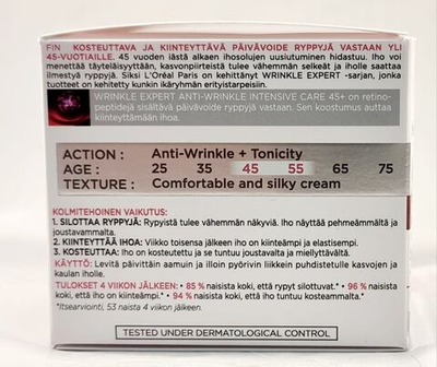 Крем от морщин для лица L'Oral Paris Wrinkle Expert Retino Peptide Day Cream 45+ с ретинолом 50 мл (Из Финляндии)