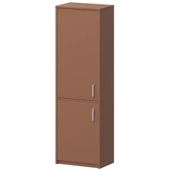 Шкаф комбинированный закрытый узкий А-321/А-621 Терракота 560x370x2000 Арго