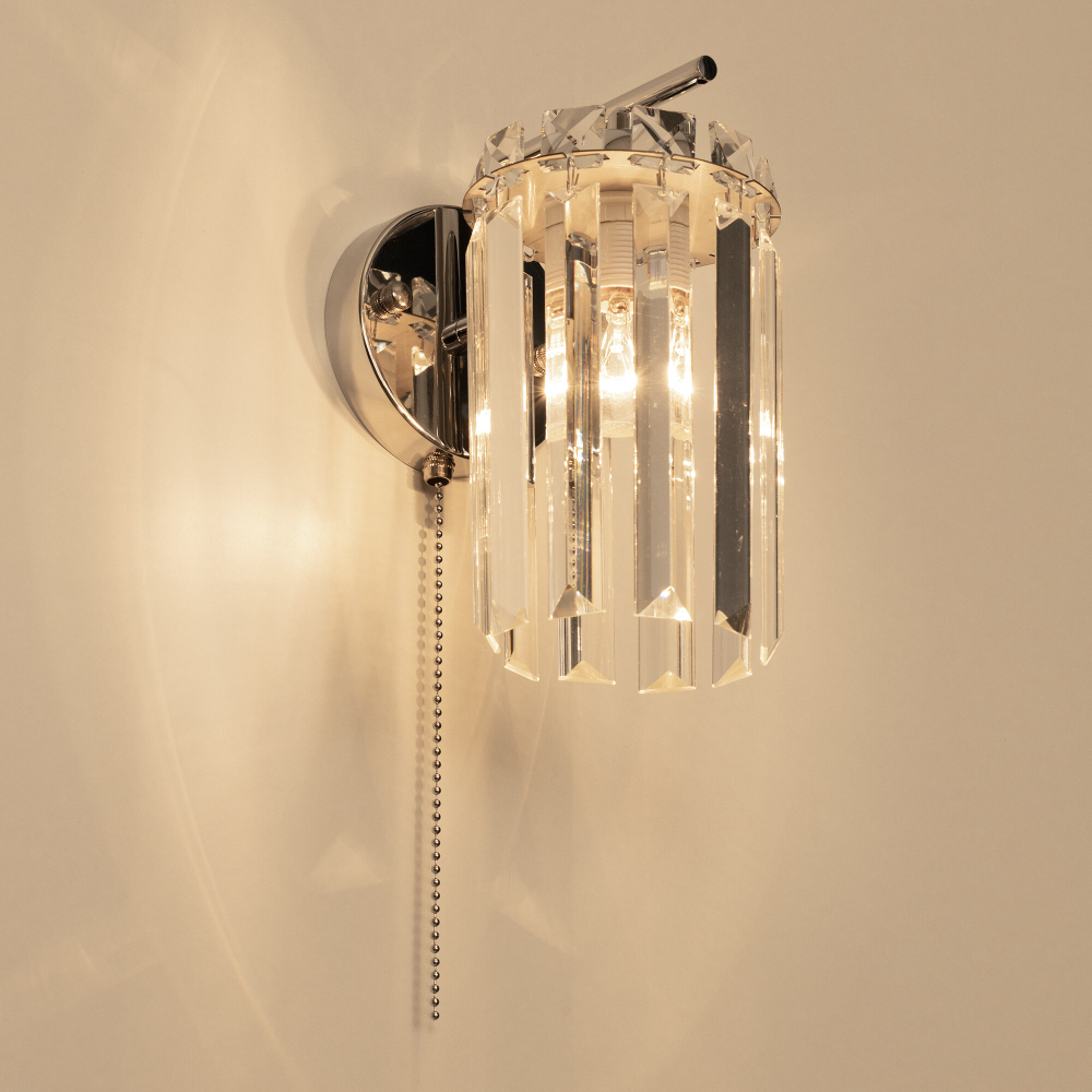 Citilux AXIS CL313411 Бра хрустальное с выключателем Хром