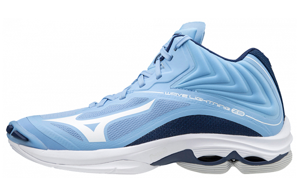 Mizuno Wave Lightning Z6 Volleyball Shoes Unisex Mid top Blue/White