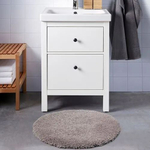 IKEA Коврик для ванной ALMTJARN, бежевый, круглый, 65 см