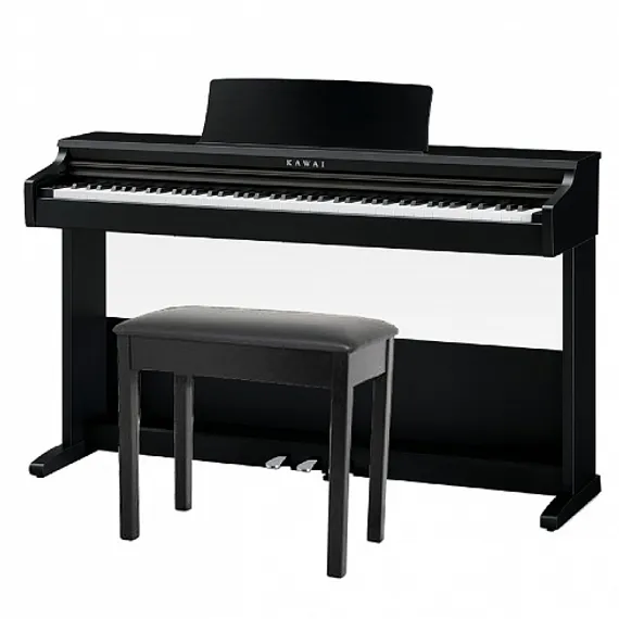 KAWAI KDP75 B - цифровое пианино, банкетка, 192 полифония,механика RHC, цвет черный