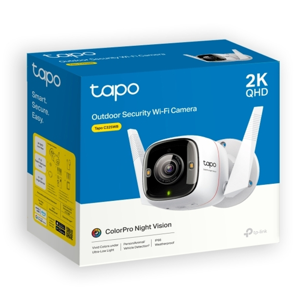 TP-Link Tapo C325WB Уличная Wi-Fi камера, 2K QHD (2688×1520)