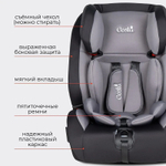 Автокресло детское HD-02 ISOFIX Серый/черный (Grey/black)