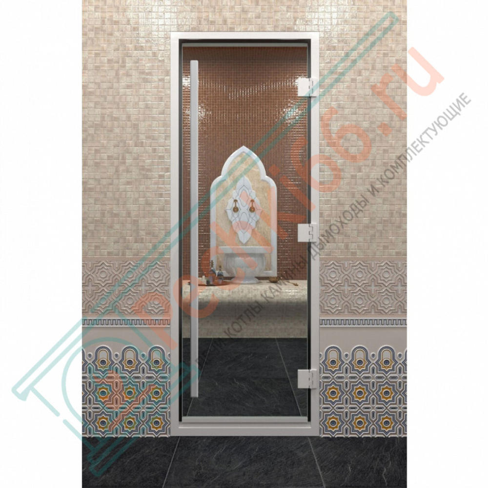 Стеклянная дверь DoorWood «Хамам Престиж прозрачное» 190х80 см в Кирове