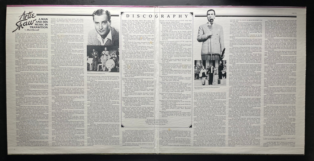Artie Shaw ‎– The Complete Artie Shaw Volume VI, 1942-1945 2LP (США 1981г.)