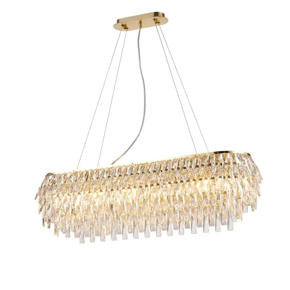 Люстра подвесная NewRgy NWK133-L1000*W300*H280(1200) H GOLD, 10×40 Вт, золотая