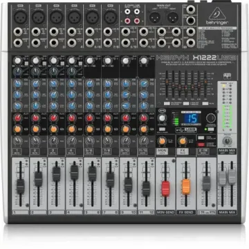 Behringer X1222USB -микшер,4моно,4стер.,6 мик.предусил,2 AUX-шины,процессор эффектов, USB,эквалайзер