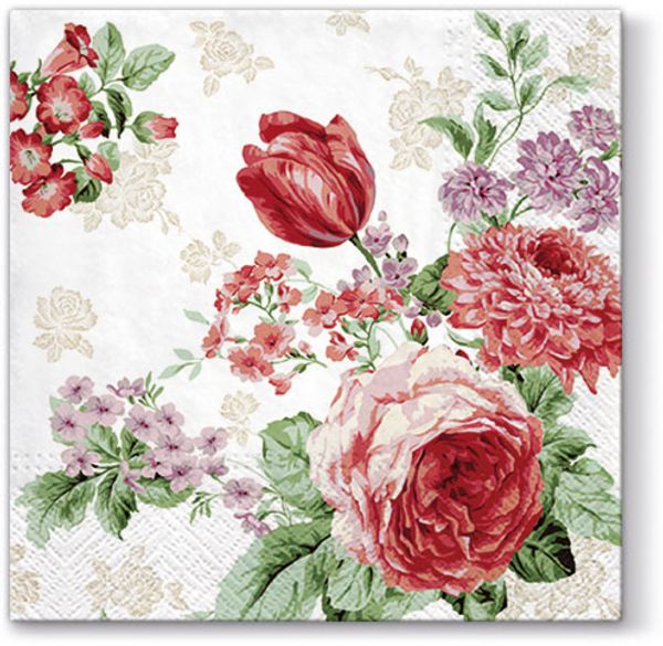 Салфетки 3-слойные для декупажа Sagen Vintage Design Lunch PAW Decor Collection Таинственные розы