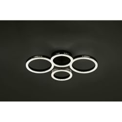 Светильник потолочный светодиодный Rivoli Flora 6191-201 LED 75Вт 3000-6000К чёрный с пультом | Rivoli