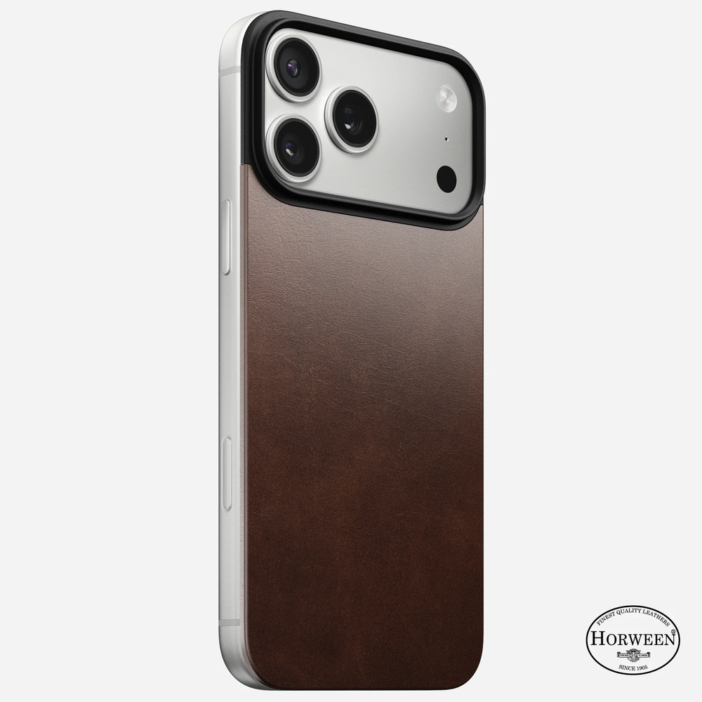 Задняя панель Nomad Magnetic Leather Back кожаная для iPhone 17 Pro Max Rustic Brown
