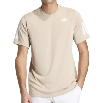Мужская теннисная футболка Adidas Club Tennis Climacool 3-Stripes - khaki three