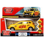 Модель ин. мет. "Lada Xray Спорт" 12см, двери, багаж, желтый, коробка XRAY-SPORT (Технопарк)