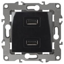 12-4110-06 ЭРА Устройство зарядное USB, 230В/5В-2100мА, IP20, Эра12, чёрный | Эра 12
