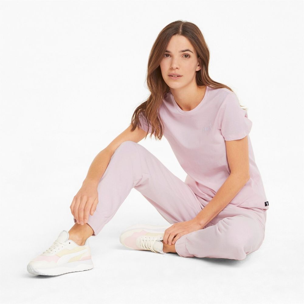 Брюки спортивные женские PUMA ESS+ Embroidery High-Waist Pants TR cl C