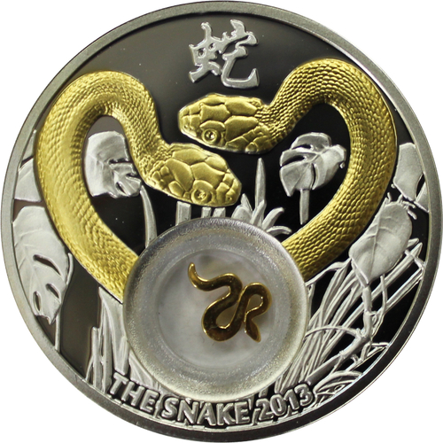 1 доллар 2012 год. "Год змеи". Ниуэ