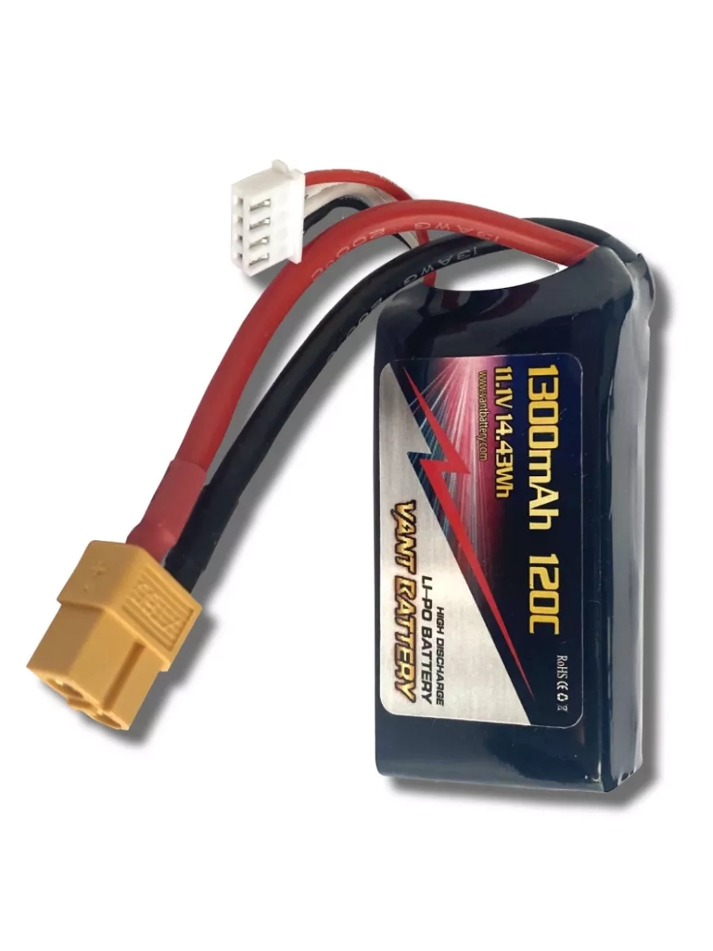Аккумулятор Vant LiPo 11.1V 1300mAh 120C разъем XT60