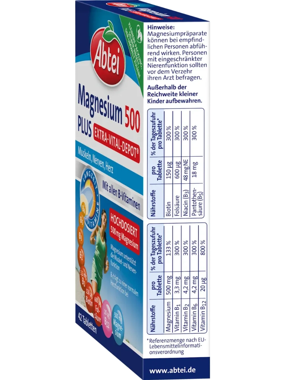 Abtei Магний 500+ Депо + B комплекс 42 шт., 61 г