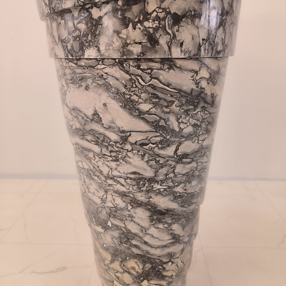 Раковина напольная из мрамора Pedestal Doreng Spiral MN-04200 (45*45*90 см)
