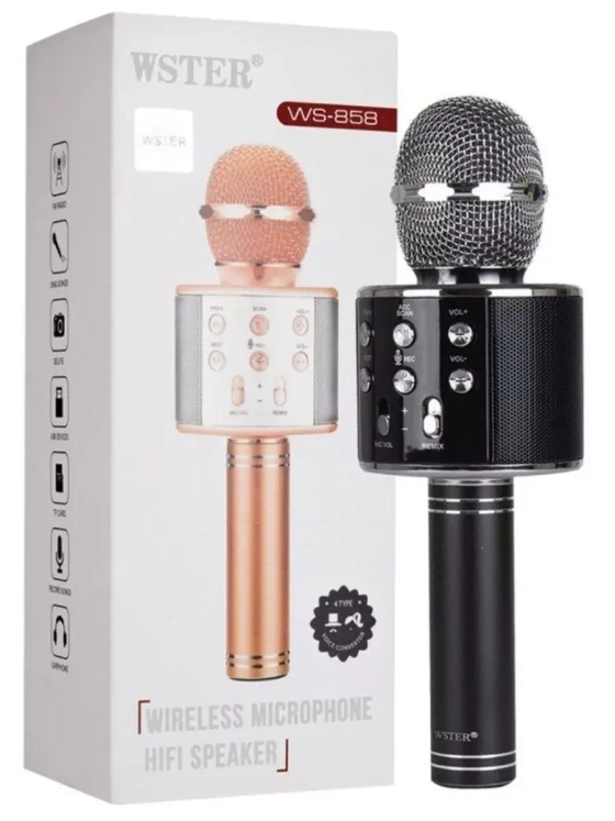 Караоке микрофон Wster WS-858 черный