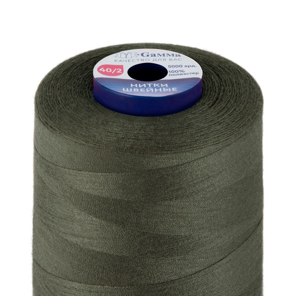 Нитки универсальные Gamma 40/2, 4570 м (5000 ярд) / 1 кат., 346 т.серый
