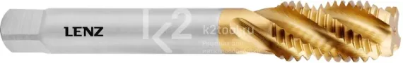 Метчик машинный LENZ М30х3,5 мм, HSSE/TiN, DIN 376, арт. LZGM-1630