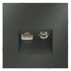 Розетка телевизионная TV+RJ45 кат. 6 Voltum S70 Титан VLS060706