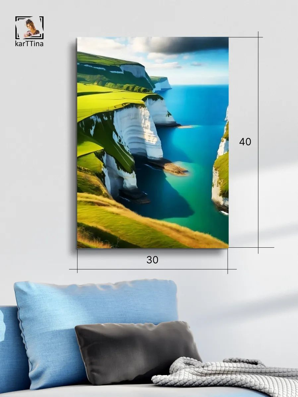 Картина "Цветы на воде", на стену 30х40см 1шт.