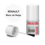 KUDO Эмаль авто. ремонтная с кисточкойRenault Logan F 30 Blanc de Neige (белый)KU-72100 (15мл)