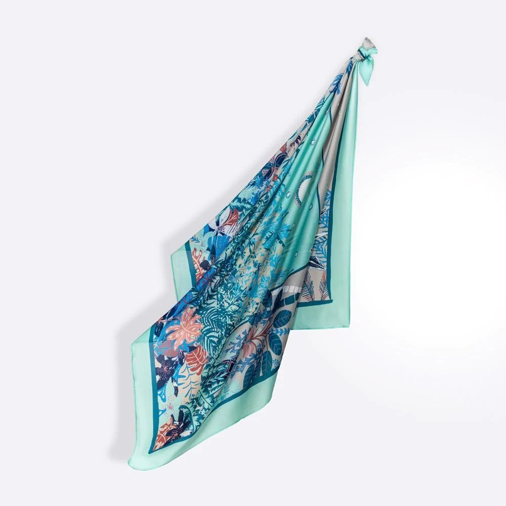 Платок REVE CIELПлаток 100% Petrusse 105x105 Бирюзовый