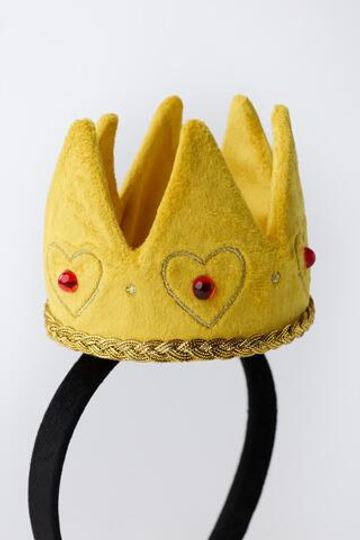 ZARA ОБОДОК-КОРОНА ALICE IN WONDERLAND © DISNEY, ЗОЛОТИСТЫЙ