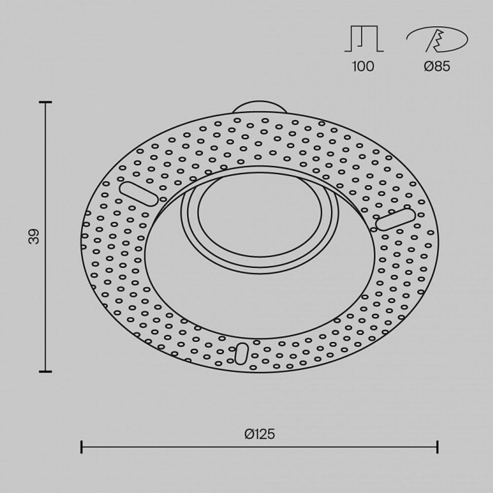 Встраиваемый светильник Maytoni Dot DL042-01-RD-B
