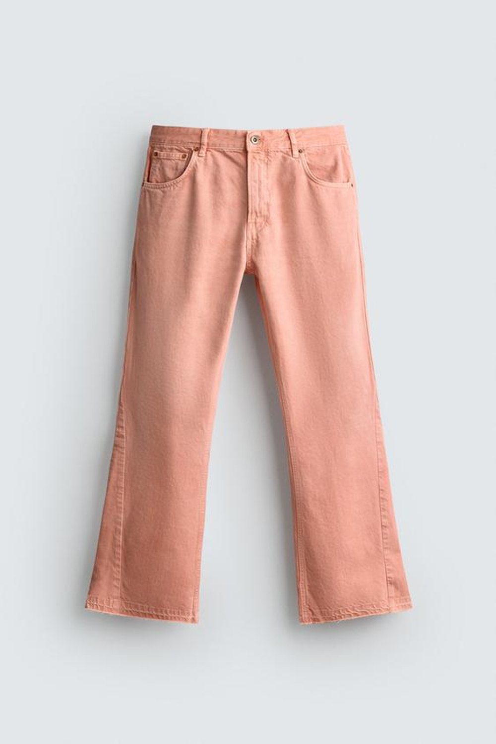ZARA ДЖИНСЫ FLARED FIT, РОЗОВЫЙ
