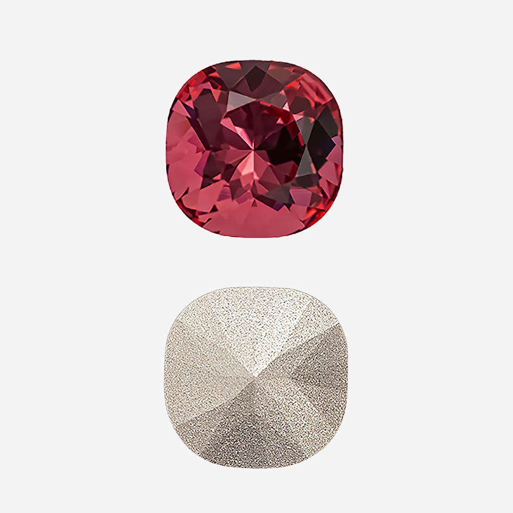 Кристалл Кушон (Сushion), оттенок "Светлая Фуксия"/"Light Fuchsia", 12мм