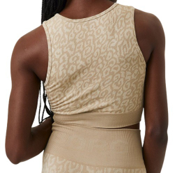 Женский топ теннисный Björn Borg Sthlm Seamless Light Crop Top - Бежевый