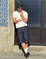 Мужские джинсовые бермуды baggy fit, арт. 1022/180 - BERSHKA