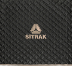 Ковры Sitrak MAX (экокожа, черный, бежевый кант, бежевая вышивка)