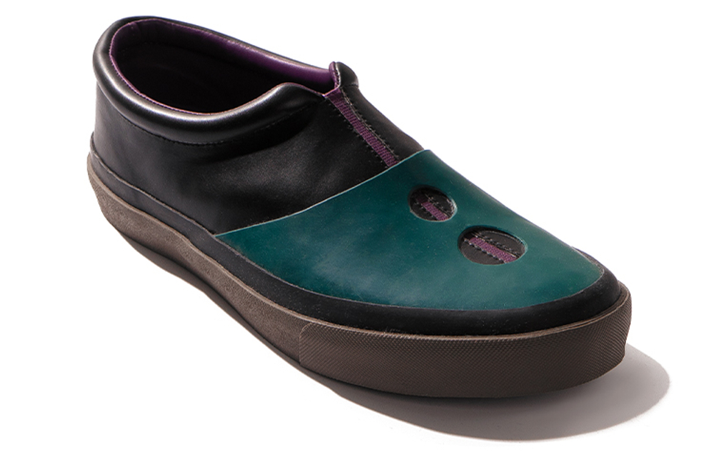 CONP PU Stylish Skateboarding Shoes Unisex Green Purple
