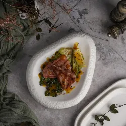 Блюдо овальное для подачи 25,8*20,5 см h5,5 см Organic белое фарфор P.L. Proff Cuisine [3]