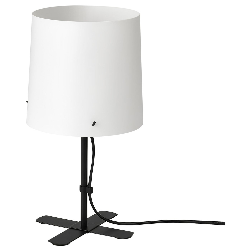 IKEA BARLAST  (ИКЕА БАРЛАСТ)  -  Лампа настольная - черный/белый 31 см