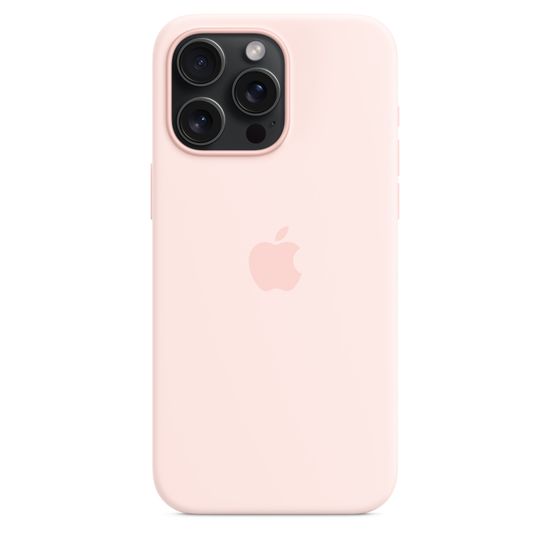 Силиконовый чехол Apple для iPhone 15 Pro с MagSafe Розовый