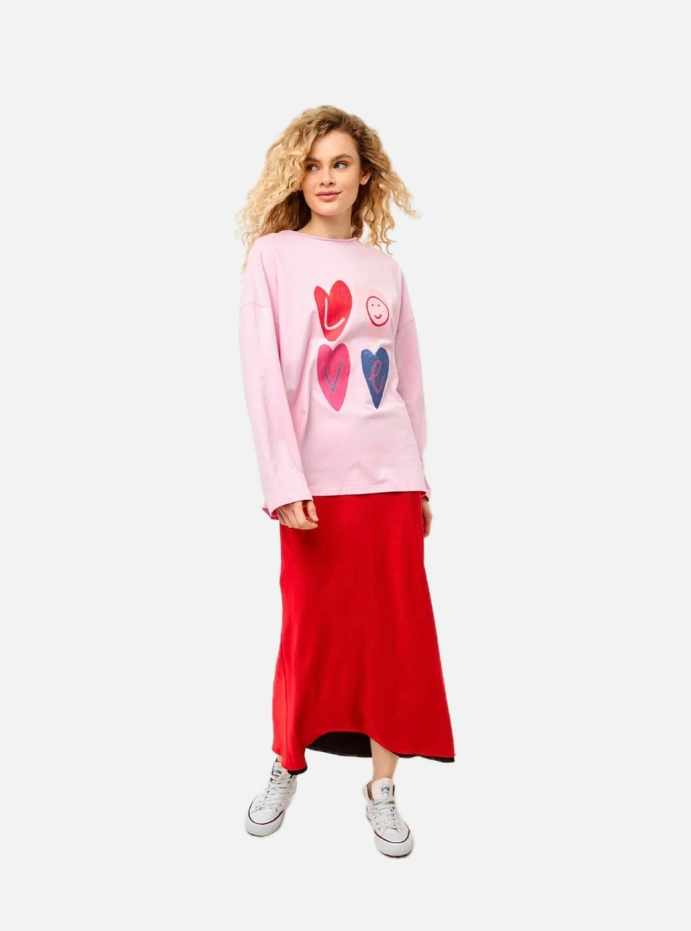 лонгслив в розовом цвете "LOVE"