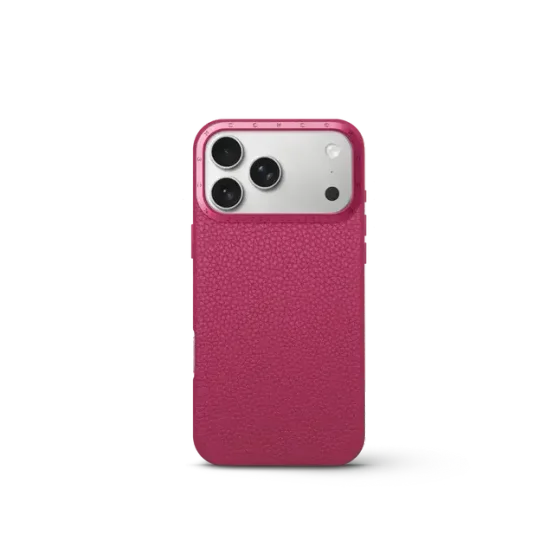 Чехол для iPhone 17 - Зернистая кожа - розовый