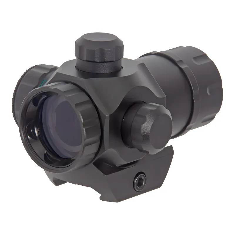 Коллиматор Target Optic 1x21, Weaver, зелёная/красная марка, точка 2 MOA - вид сзади под углом