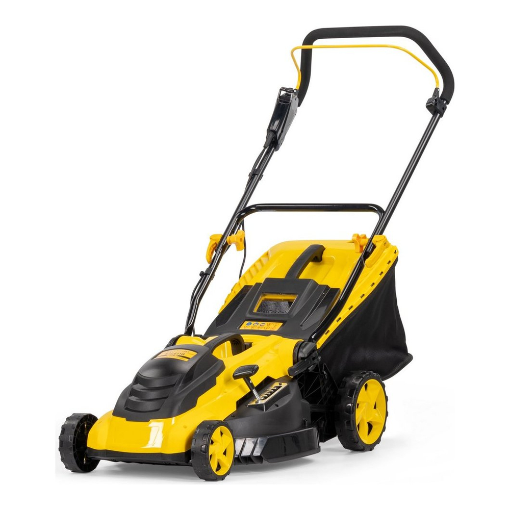 Газонокосилка эл. CHAMPION EM4118 (1,8 кВт пласт.+ткань травосб. 50л ширина 420мм 25-75мм, 13кг)