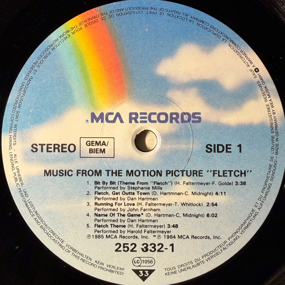 Music From The Motion Picture Soundtrack "Fletch" (Германия 1985г.)