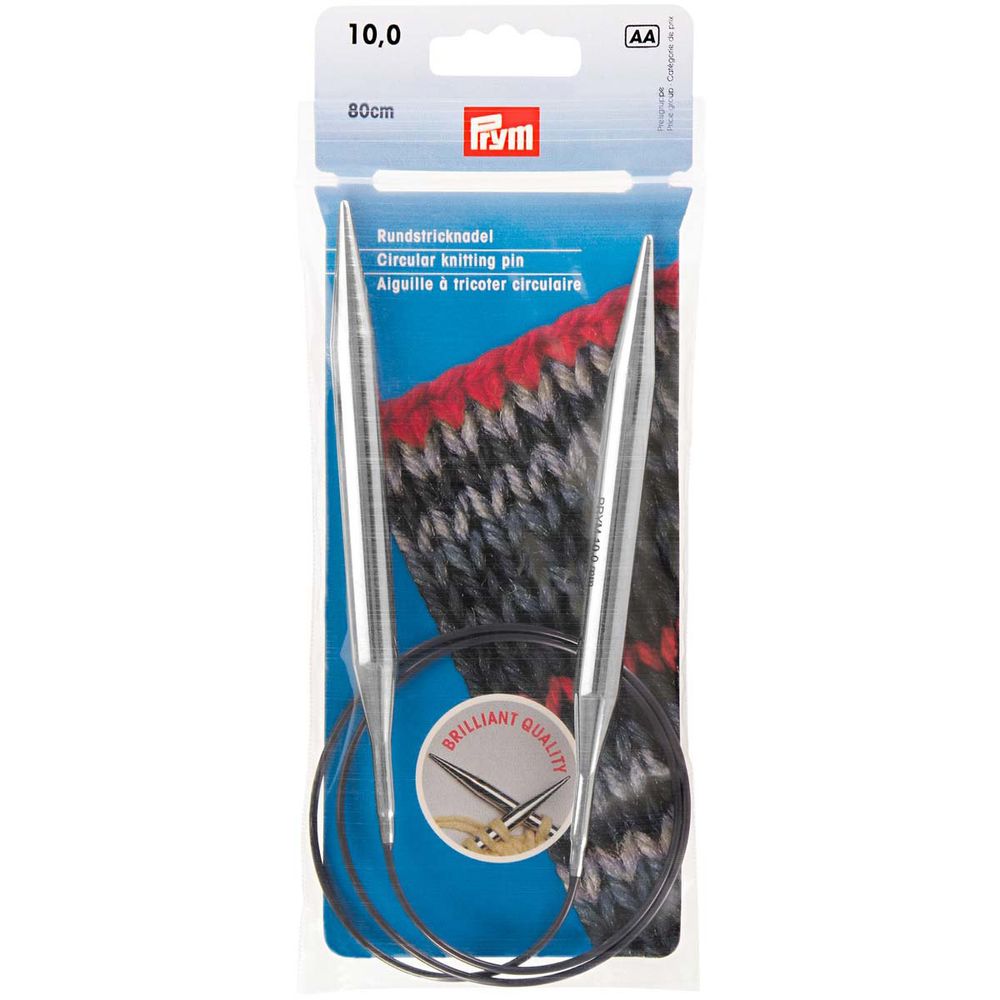 Спицы круговые Prym ⌀10,0 мм, 80 см, S090331 Спицы круговые Prym ⌀10,0 мм, 80 см, S090331